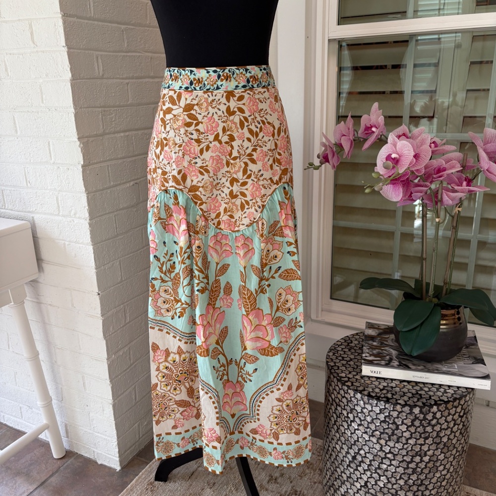 Farm Rio Floral Skirt for Anthropologie Size M NWT - Picture 3 of 8
